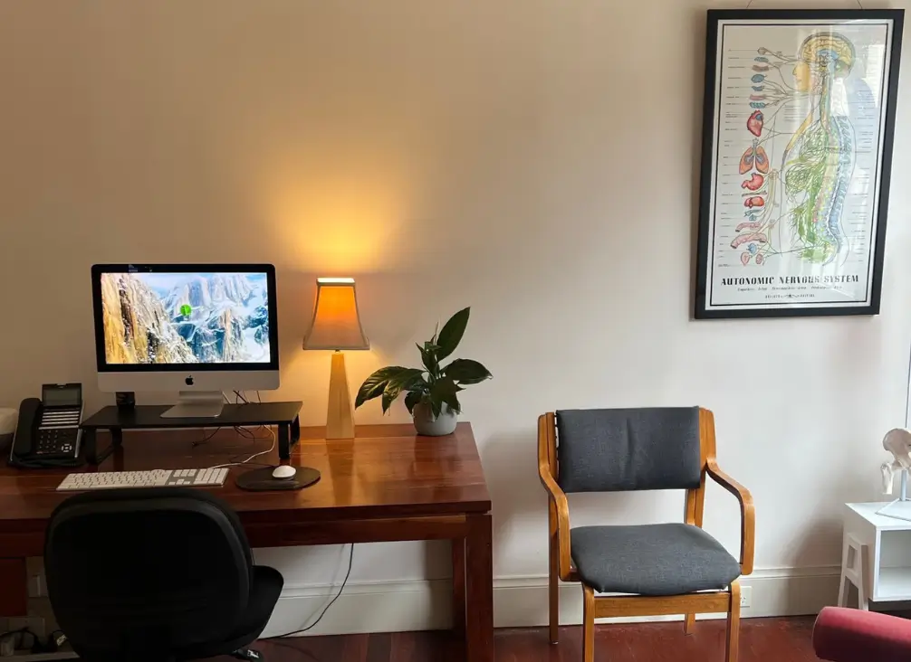 Private consultation room for colonic hydrotherapy in Melbourne